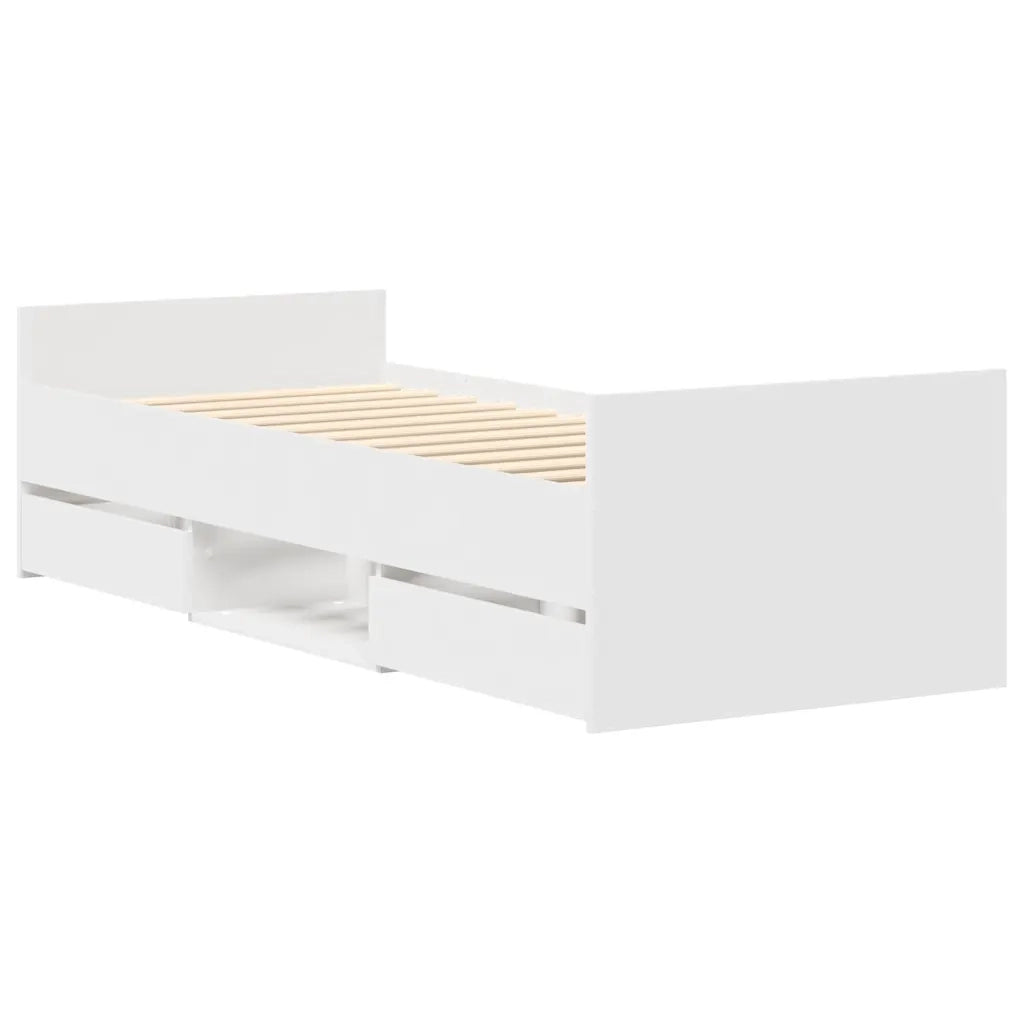 Giroletto con Testiera e Pediera Bianco 75x190 cm