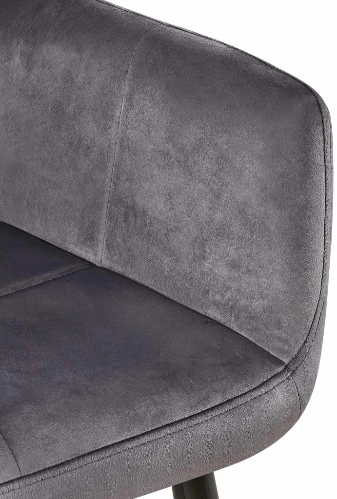Sedia visitatore Emia Velluto,grigio