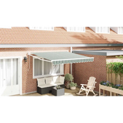 Tenda Retrattile Verde e Bianco 350 x 250 cm 3330474
