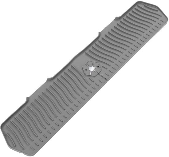 Accessorio per protezione da gocce 76 cm - Gocciolatore in silicone - Accessorio per gootsteen - Druppelvanger - Accessorio con foro centrale regolabile - Mantenimento del piano di cottura asciutto - Gadget per la cucina
