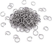 1000 pezzi di anelli di acciaio inossidabile aperti a spirale da 8 mm con spessore 1,2 mm, ideali per la creazione di accessori e come connettori per catene