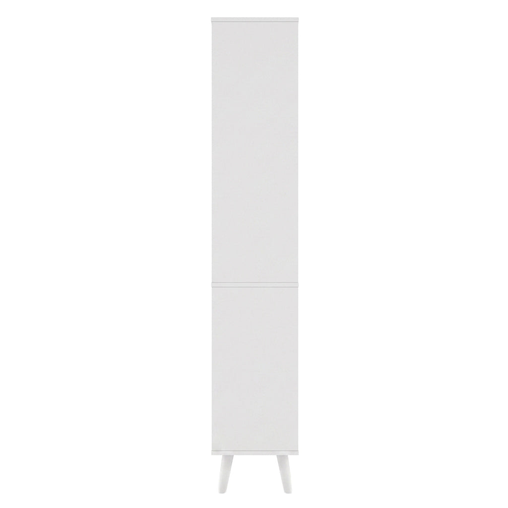Colonna bagno con 2 ante; 1 cassetto e vani aperti con chiusura magnetica; per bagno; in MDF; bianco