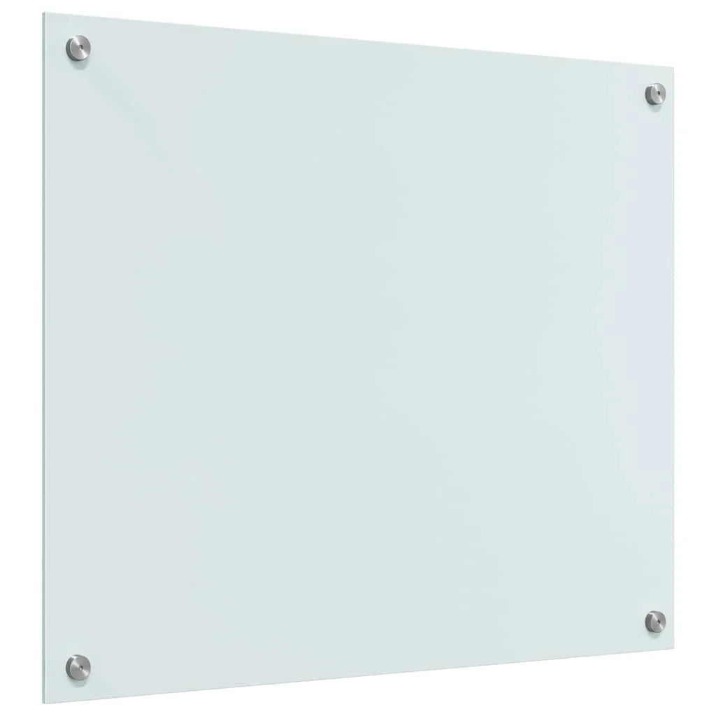 Set di 2 paraschizzi per cucina 70 x 60 cm pratici e moderni design elegante in vetro temperato bianco 02_0056284