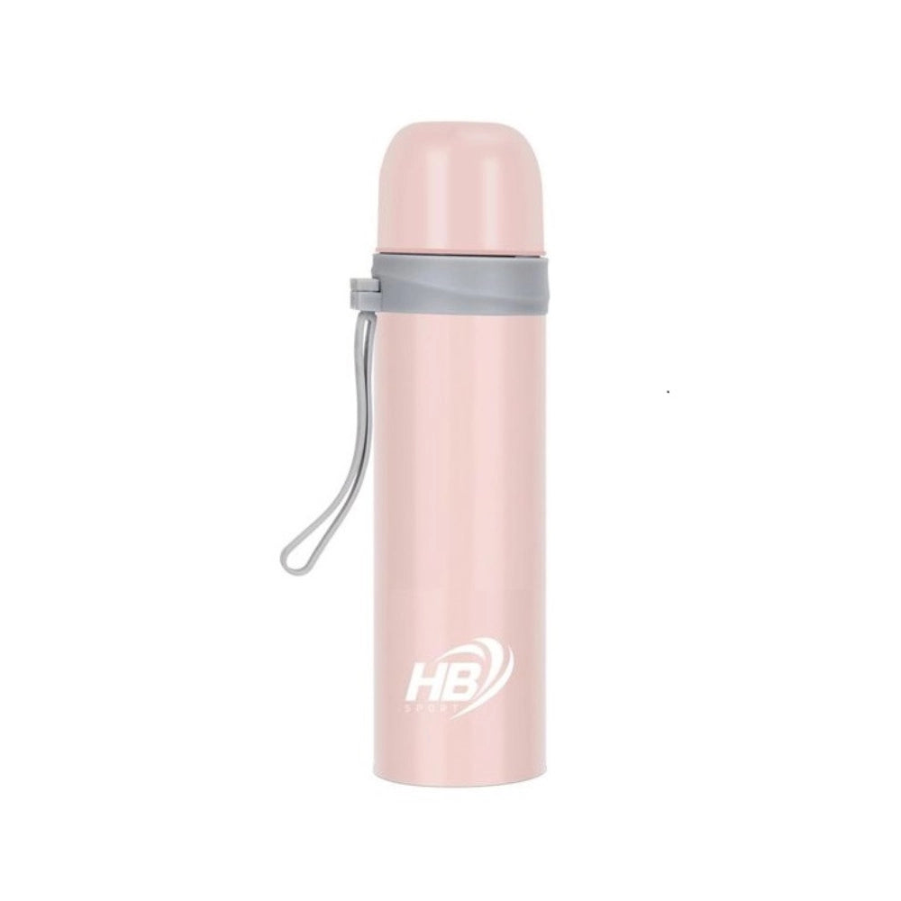 Trade Shop - Thermos Portatile 500 Ml In Acciaio Per Bevande Calde In Viaggio Gita Campeggio -