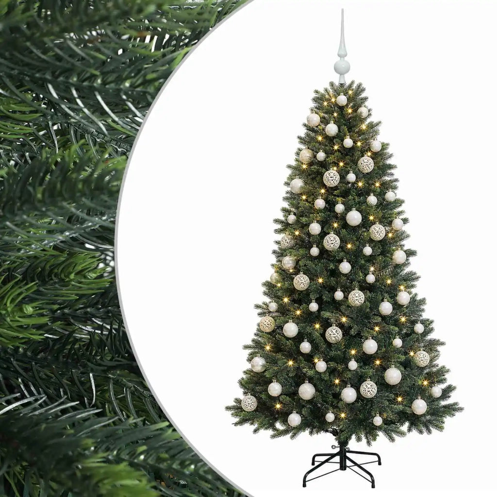 Albero di Natale Artificiale con Palline 180 cm 300 LED 3467104