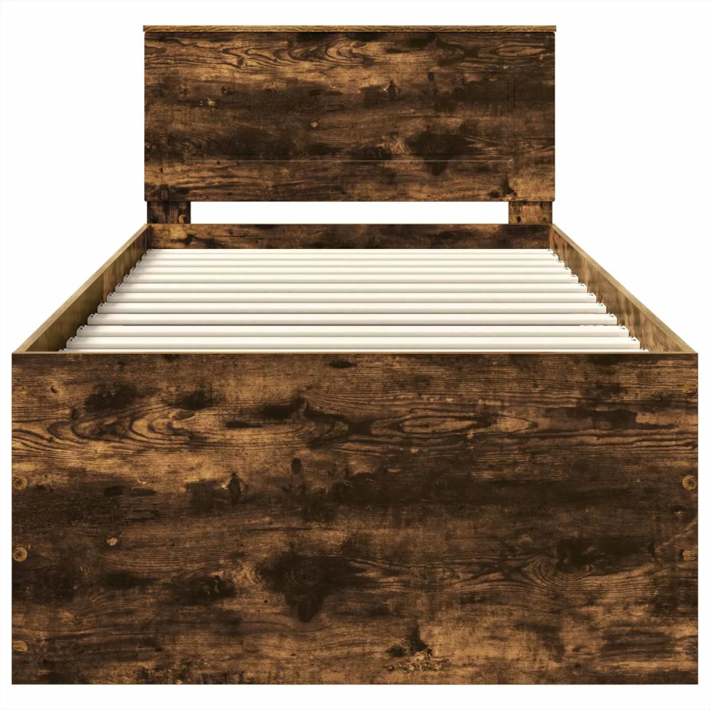 Struttura del letto Rovere fumé 75 x 190 cm Legno multistrato 3408631