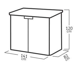 Baule da Esterno Keter Darwin Store-it-Out 140x80x120 cm in Evothech+ Marrone