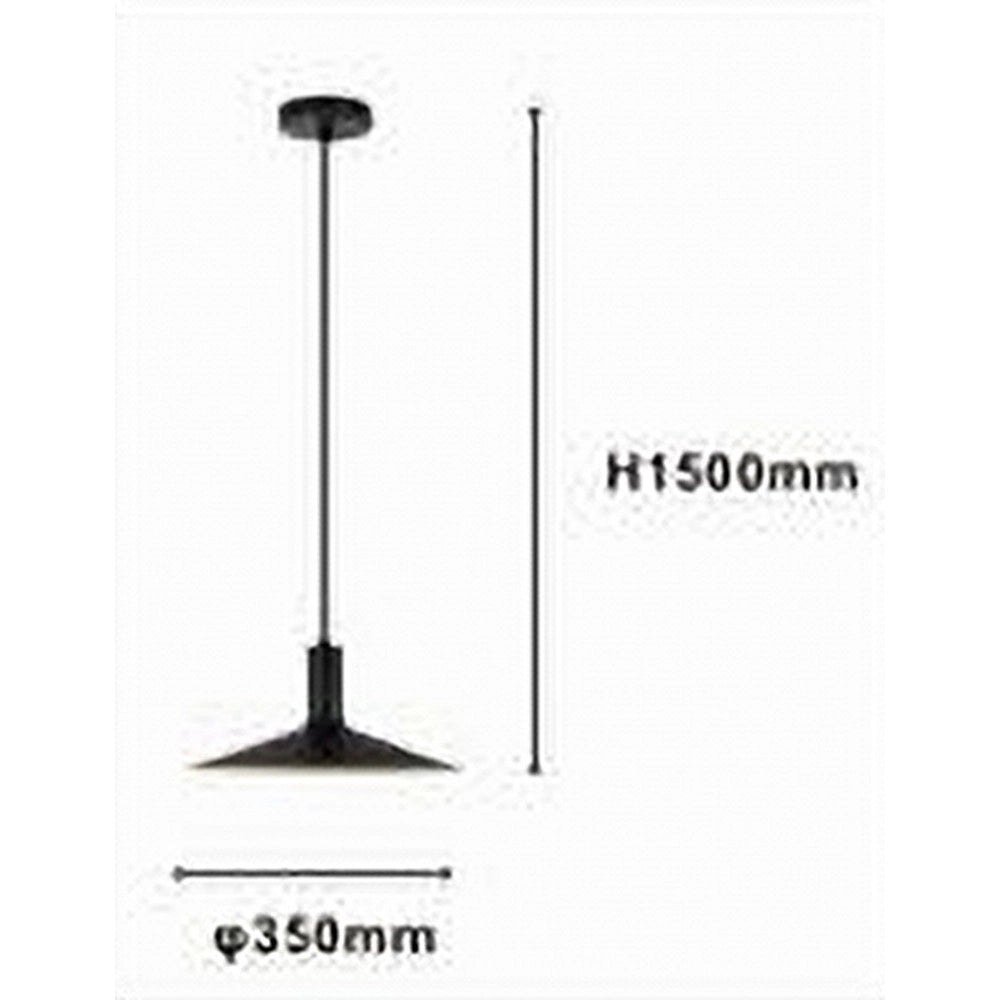 Trade Shop - Lampadario A Sospensione Moderno Con Paralume Conico In Ferro Nero Oro E27 33818 -