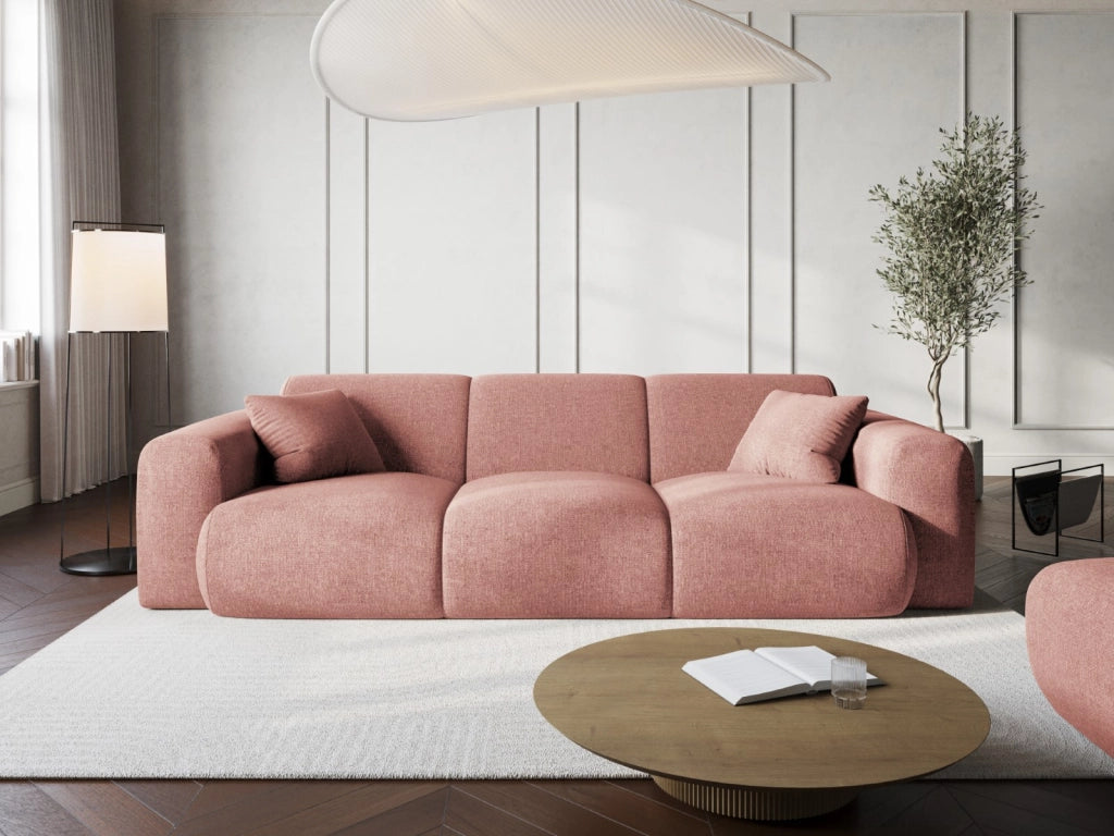 Cosmopolitan Design - Divano "Nolio" 3 posti in ciniglia rosa 