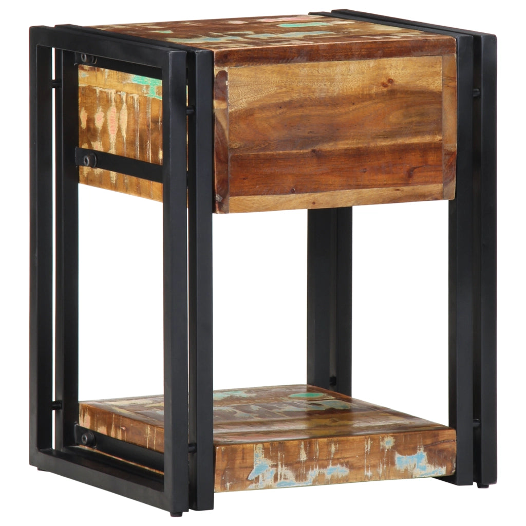 Comodino  40x35x50 cm in legno massello riciclato