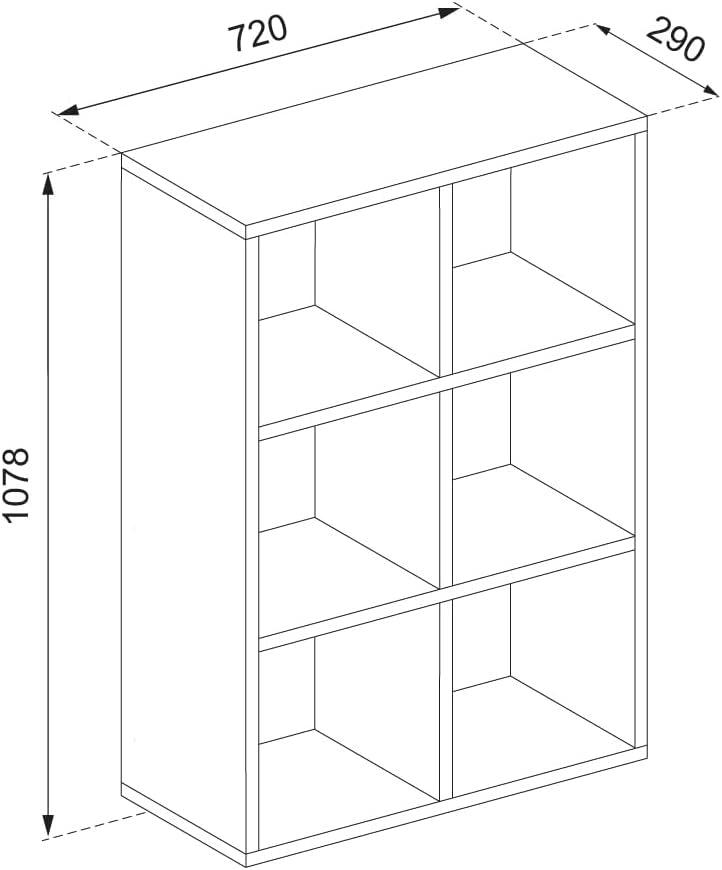 Scaffale Karree, Sonoma, 72 x 107.8 cm, adatto per la conservazione e la separazione degli ambienti abitativi