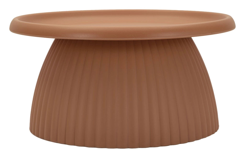 Tavolinetto Geax Rosso - Tavolo da caffè grande in plastica, Ø 70x35 cm, design moderno e scultoreo