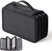 Cassetto per Matite 72 Slot, Grande Capacità, Adulto, Portatile, Impermeabile Zaino per Matite per Uffici e Scuole, Nero
