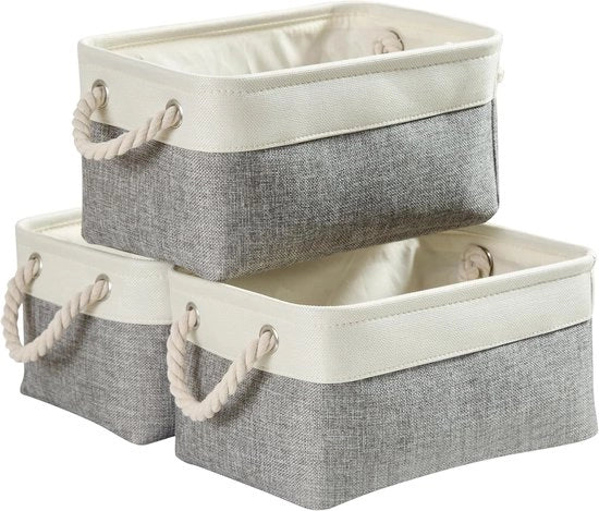 Set di Contenitori di Stoccaggio Stile per 3 pezzi per Giochi, Abbigliamento e Altro con Maniglie Facili da Afferrare