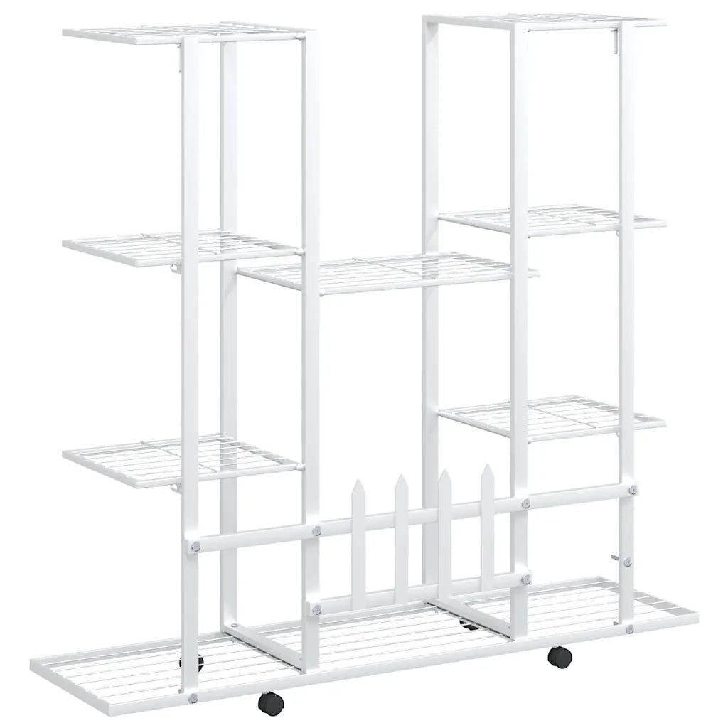 Portafiori con Ruote 94,5x24,5x91,5 cm Ferro Bianco cod mxl 59125