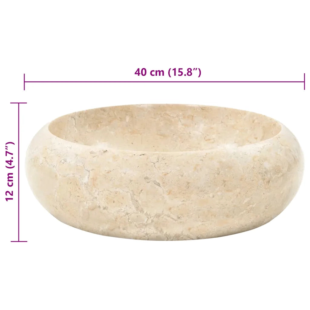 Lavandino 40x12 cm in Marmo Crema CFW5030655