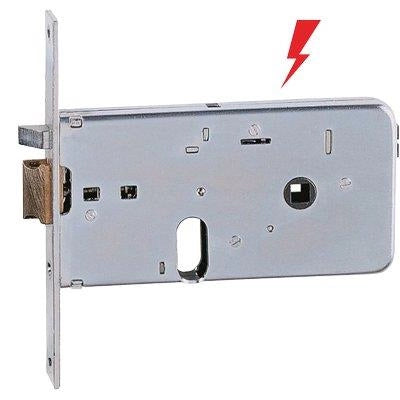 SERRATURA METALLO INFILARE ELETTRICA 551 ISEO  B.Q ZINC F.MM 16 F.OVALE SCR H.MM 76 E.MM 70