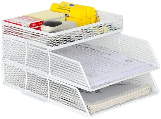 Organizzatore per ufficio - Ripostiglio - Cassettiere A4 - Documentario - Accessori per ufficio - Acciaio inossidabile - Sostenibile e Stiloso