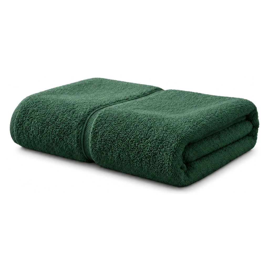 Sanaza, Telo Bagno Sfumatura Colore Struttura Scuro, Verde Scuro