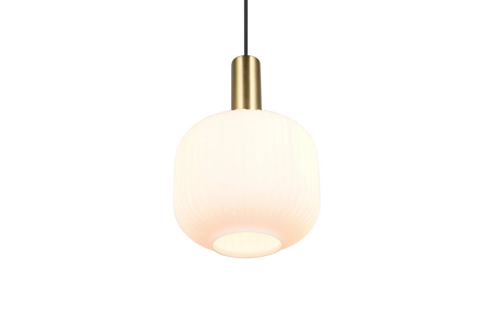 Lampada a sospensione Trio Diva nera ottone Ø20 E27