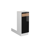 Vicco Isola cucina Rovere nero lucido 30 cm Senza piano di lavoro