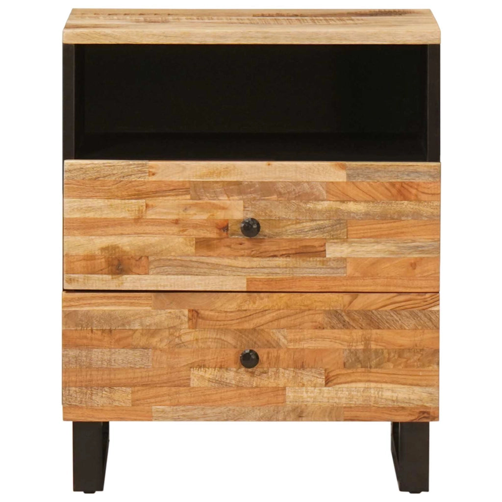 Armadio letto compatto in legno massello di mango 50 x 33 x 62 cm 2 cassetti design moderno in legno marrone 02_0057812