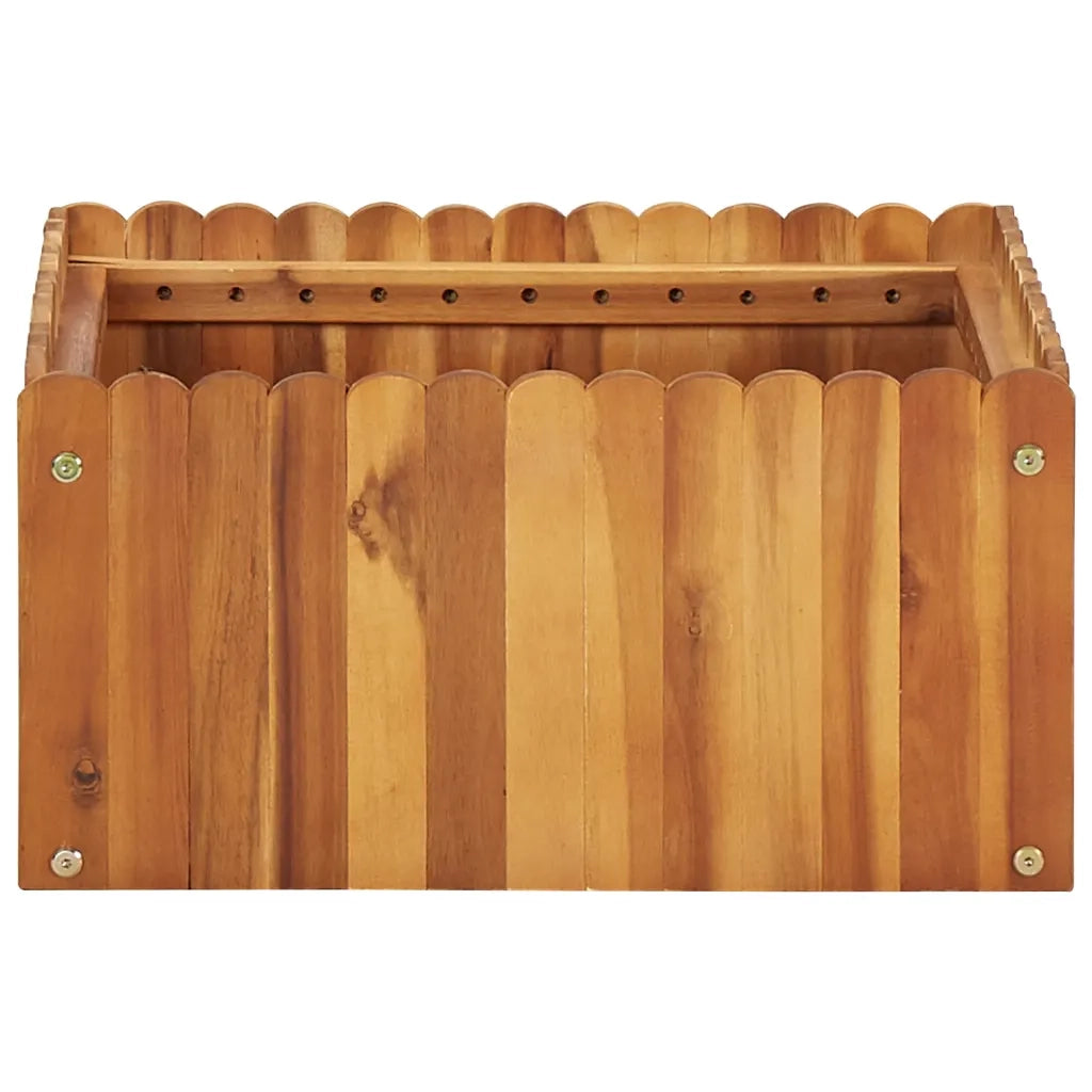 Fioriere | Cassetta per fiori | Letto Rialzato da Giardino 50x50x25 cm Legno Massello di Acacia