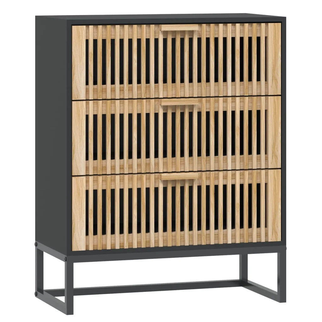 Credenza Nera 60x30x75 cm in Legno Multistrato 352113