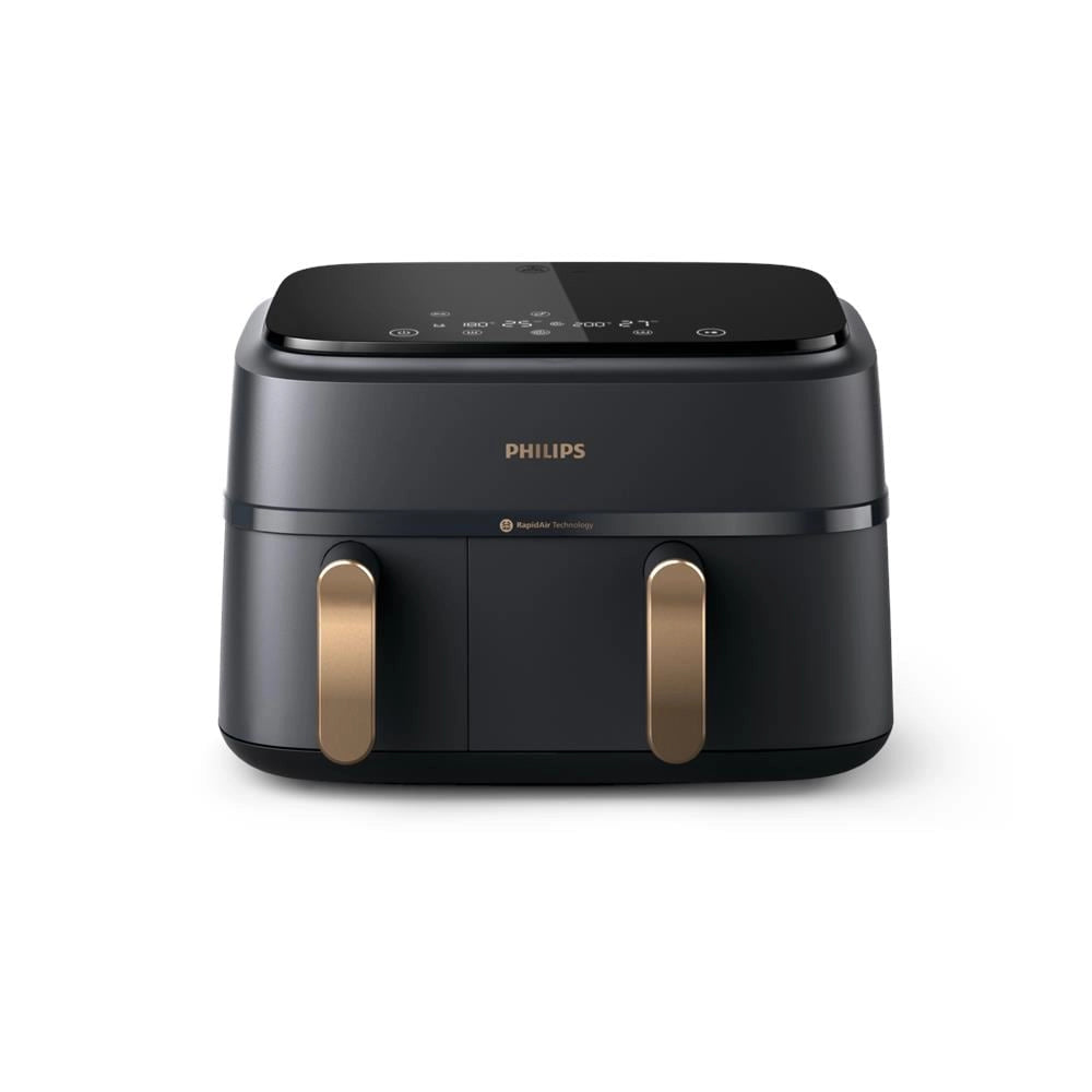 Philips serie 3000 airfryer doppio cestello, friggitrice ad aria da 9.0l, 12 metodi di cottura, app per ricette na352/00