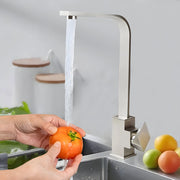 ZMH Rubinetto Cucina Miscelatore Cucina Acciaio Spazzolato 34cm Testa Girevole 360° Alta Pressione Perfetto per cucina