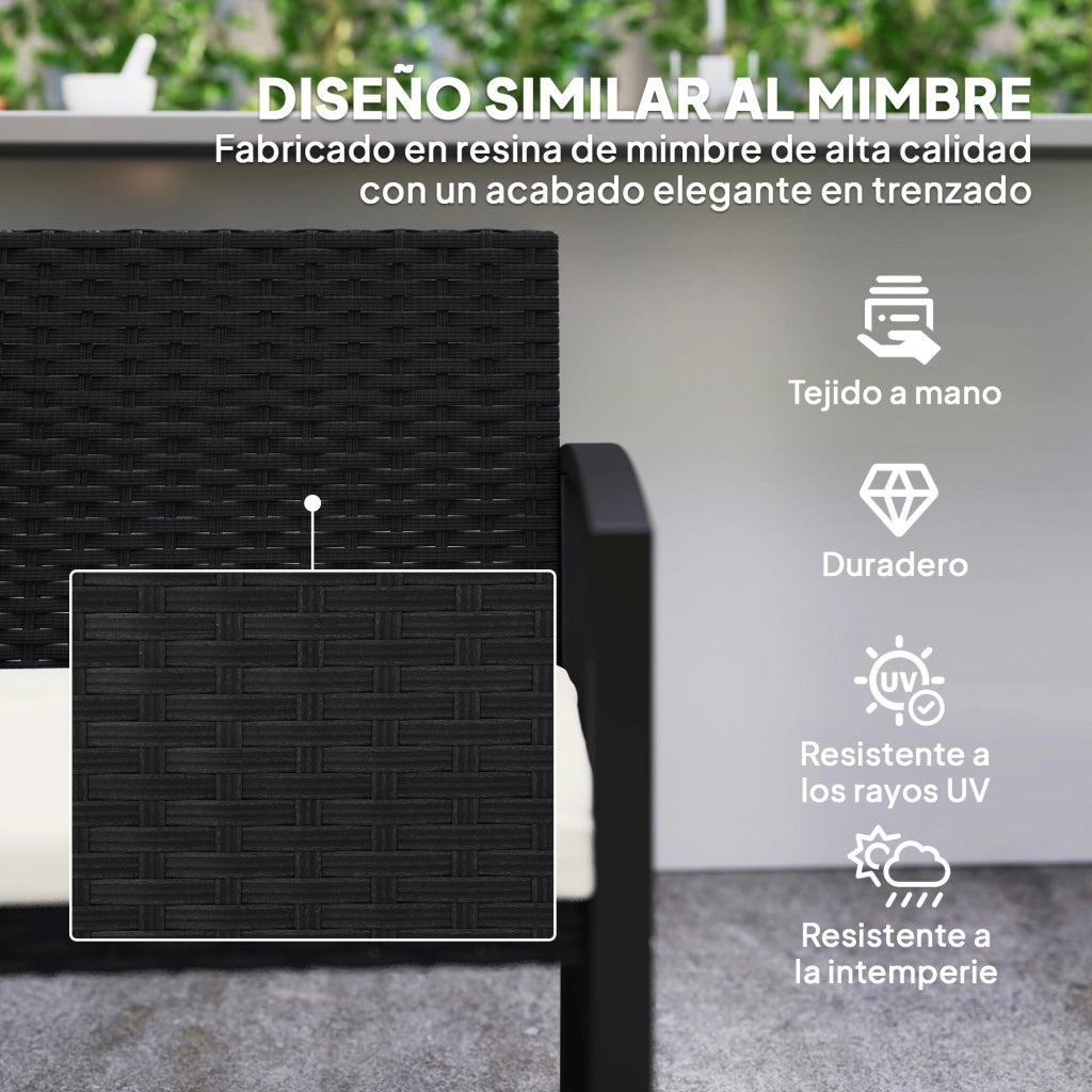 Sedia da pranzo con schienale in rattan sintetico ¨C zephmum ¨C grigio 103x58x78 cm