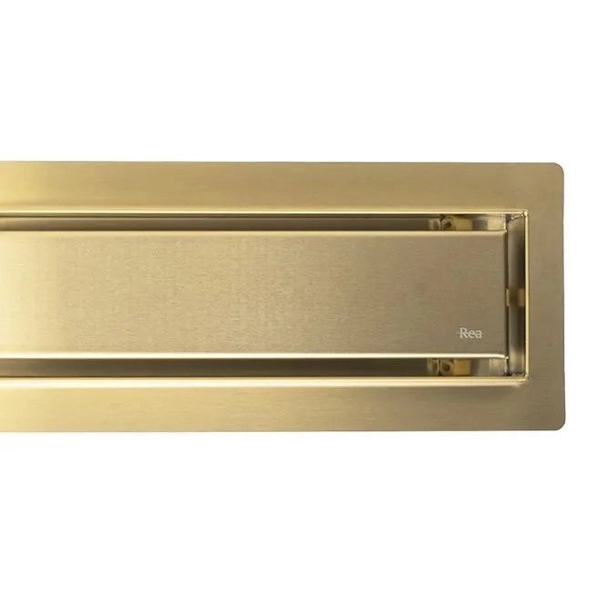 Scarico Lineare Rea Neox Pro Brush Gold 80