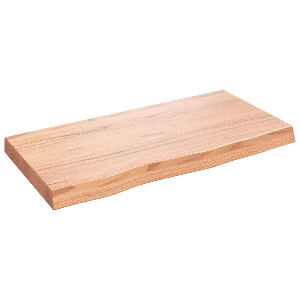 Ripiano Muro Marrone 80x40x(2-6) cm Massello Rovere Trattatocod mxl 127705