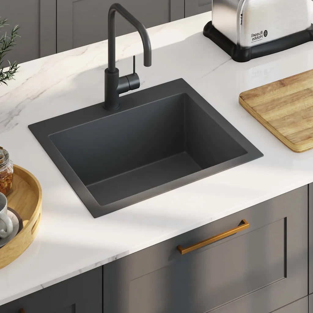 Lavello da Cucina Lavorato a Mano Nero Acciaio Inox cod mxl 52270