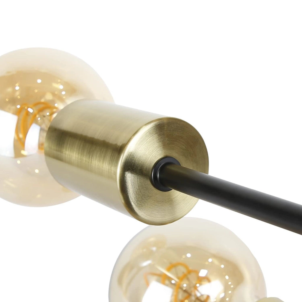ZMH Faretto da soffitto 3 luci E27 nero oro stile industriale retrò moderno max 25W per ristoranti cucine