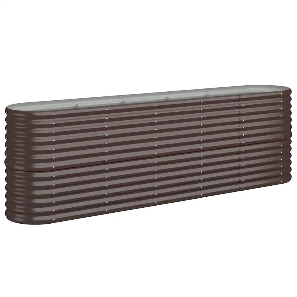 Letto Giardino Acciaio Zincato 224x40x68cm Marrone 318900