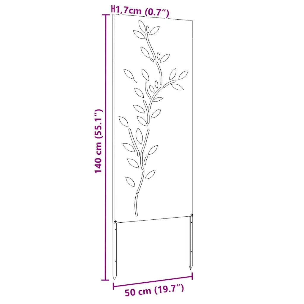 vidaXL Pannello Decorativo da Giardino Bianco 50 x 140 cm