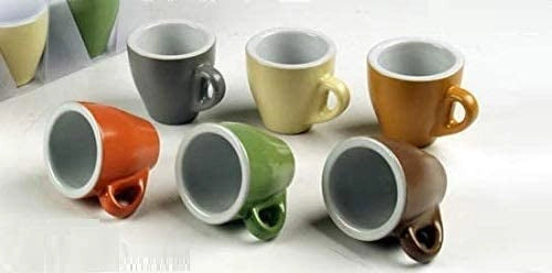 SET 6 TAZZINE DA CAFFÈ CON MANICO MULTICOLOR ML 95