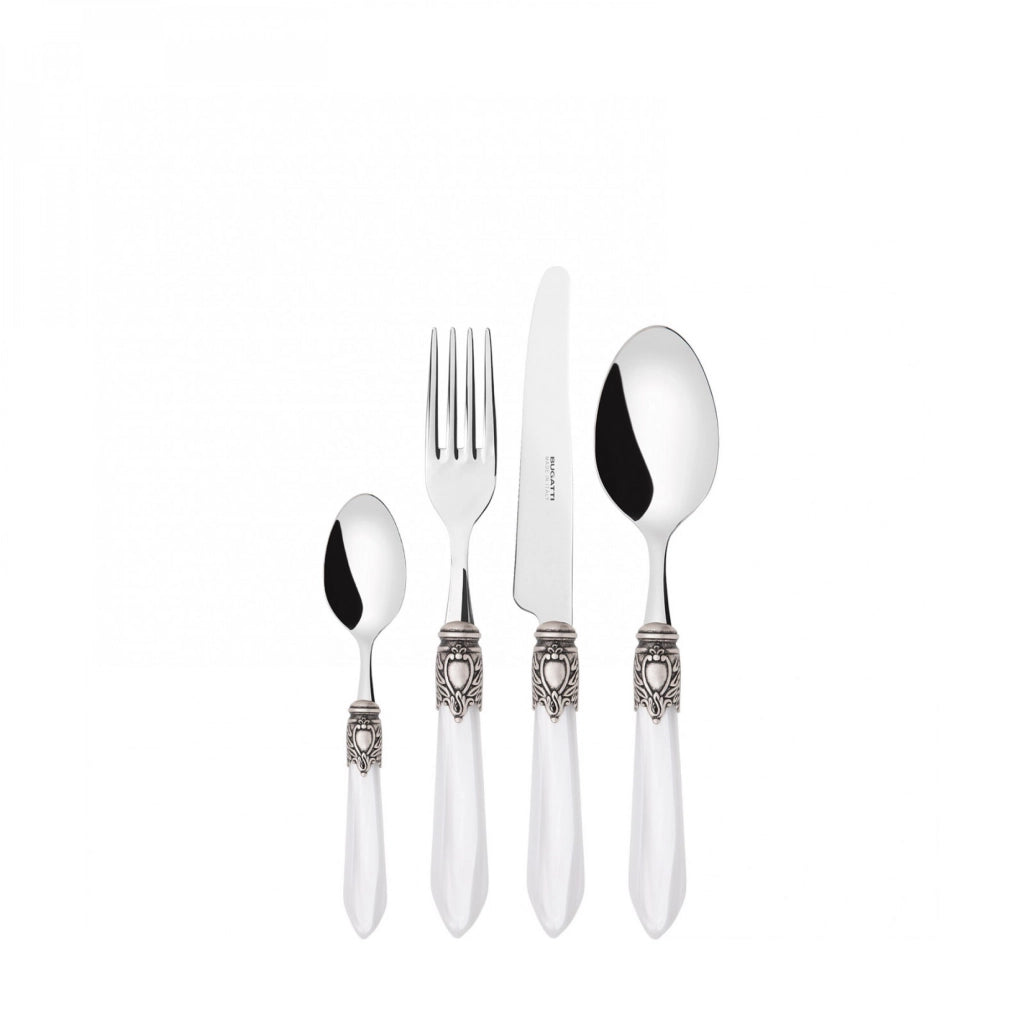 OXFORD Ghiera Argento Anticato, Posate Set 24 pz, Scatola