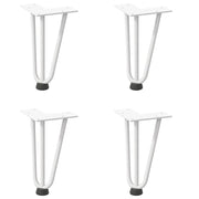 Set di 4 gambe a forcina bianche 20 cm per tavolino da caffè dal design moderno realizzate in solido acciaio bianco 02_0056732