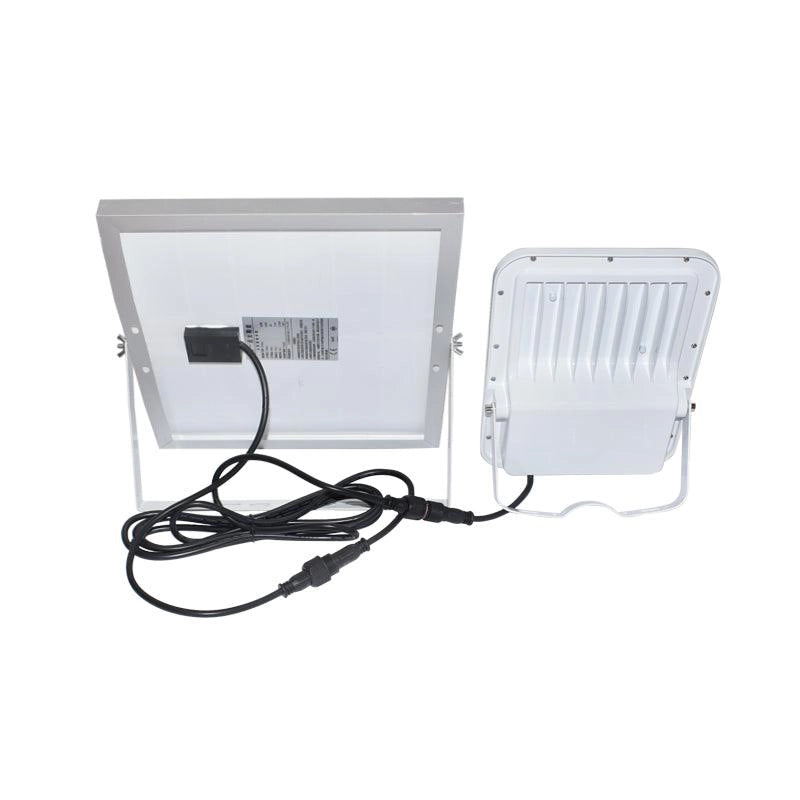 Proiettore LED da 100W con pannello solare policristallino da 12W, telecomando e batteria inclusa