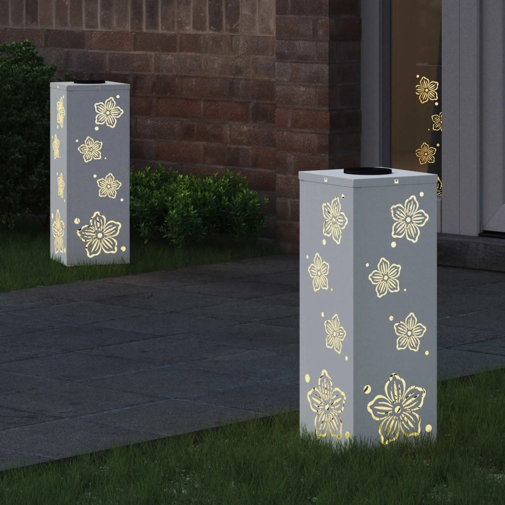 Faro LED solare per sentieri 2 pz Bianco CFW5232558
