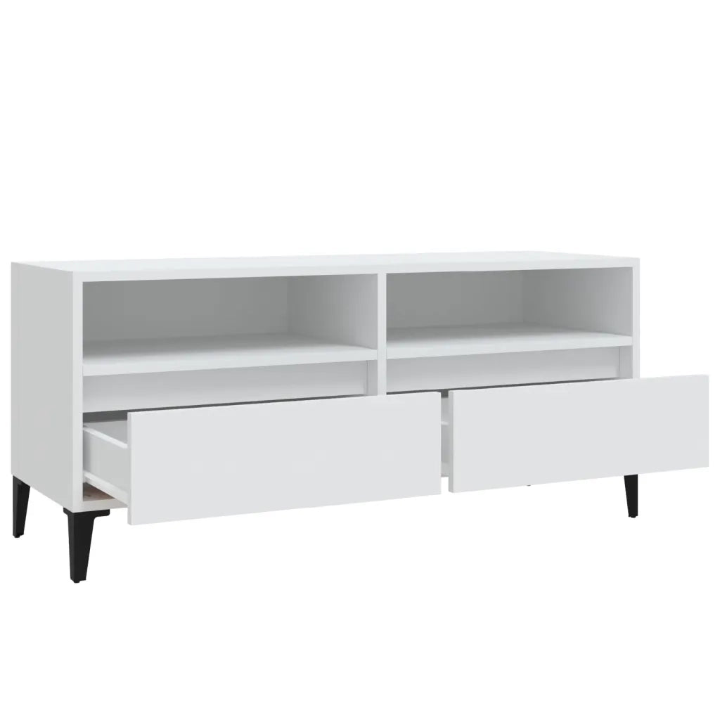 Mobile TV | Armadietto TV | Mobile Porta TV Bianco 100x34,5x44,5 cm in Legno Multistrato