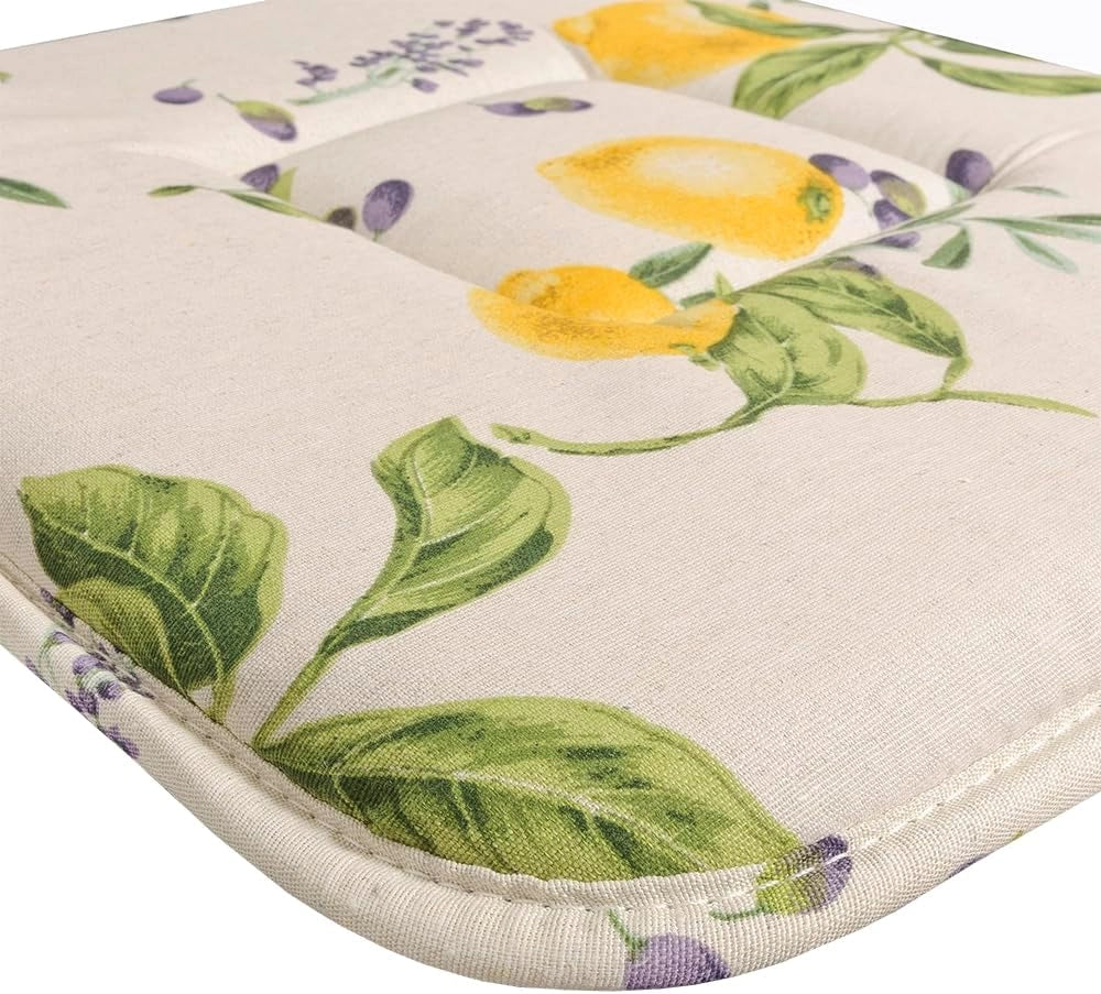 Set 4 Cuscini Sedia Cotone Shabby Chic Lavabili Coprisedie Universali Con Lacci Fissaggio