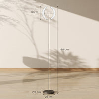 Lampada da Terra Dimmerabile 2700K-6000K con Telecomando e Doppia Testa Girevole a 350° Nero