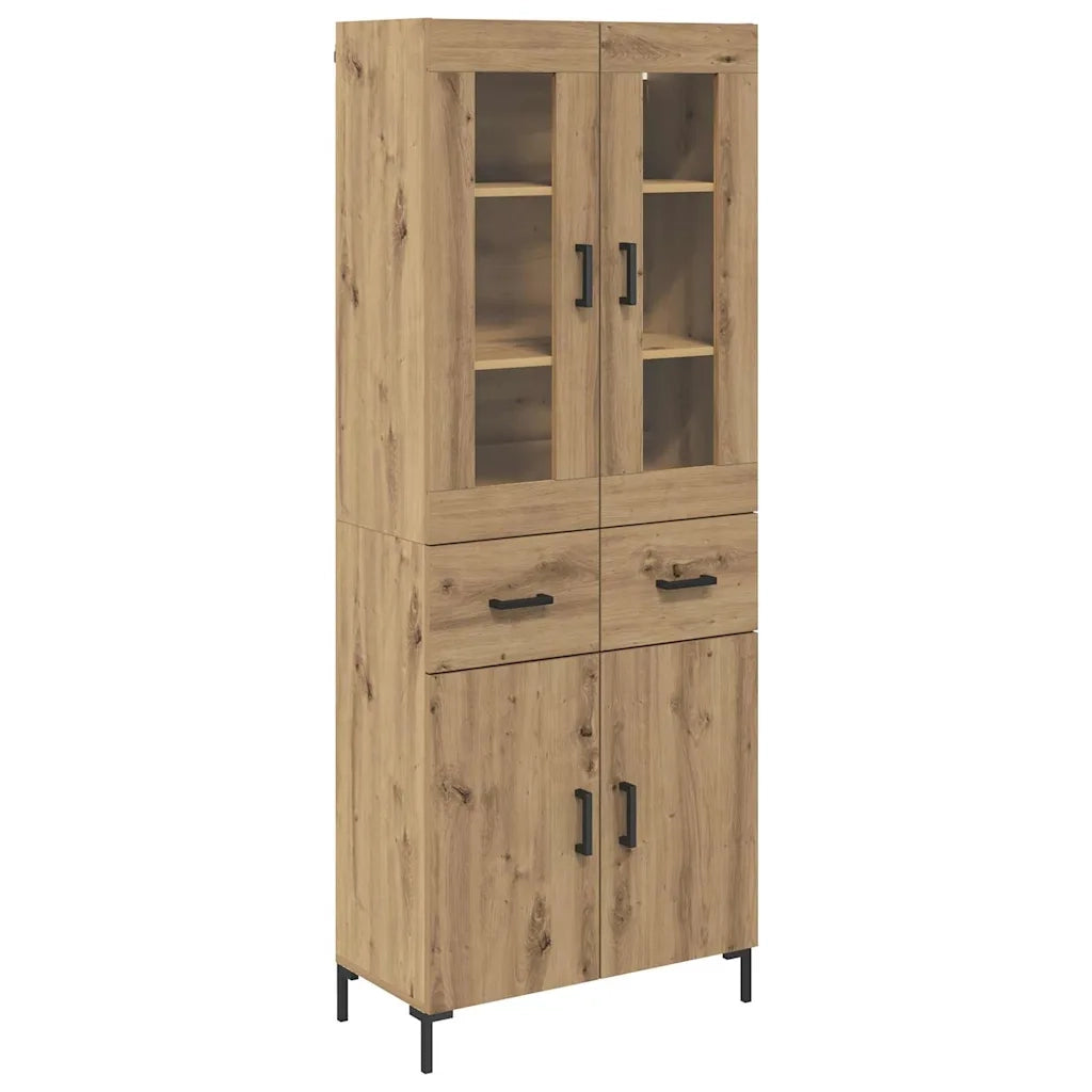 Credenza 2 pcs Rovere artigianale Legno multistrato 3415951