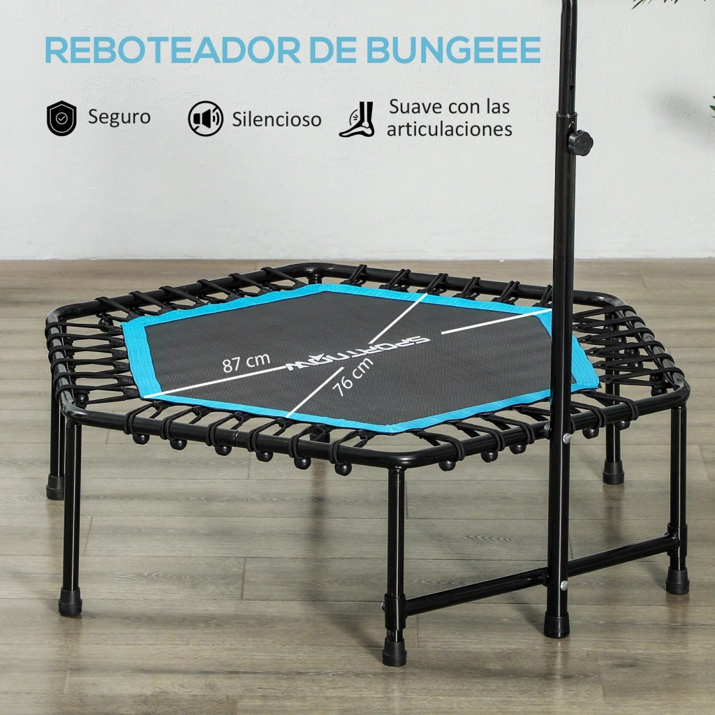 Trampolino Fitness ¨C zephmum ¨C Blu, Acciaio, 114x114x132 cm