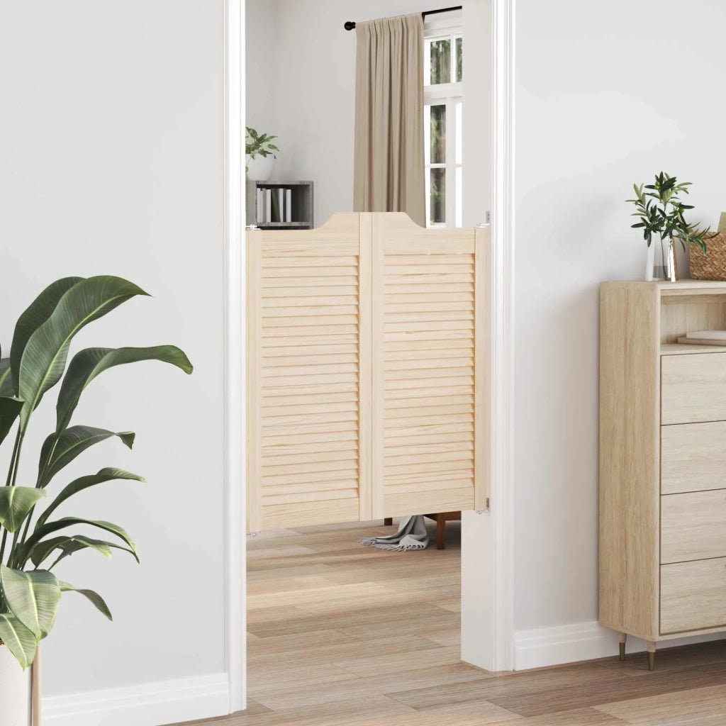 Porte Swing 2 pcs Naturale Legno Massello di Pino