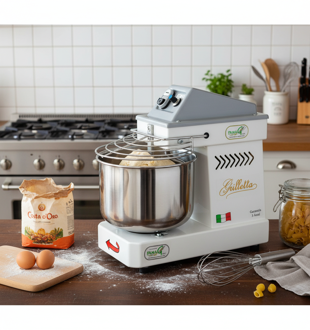 Impastatrice a Spirale Testa Fissa 5Kg 350W Famag Grilletta IM5/230 10 Velocità