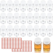 52 pezzi di flaconi di trasporto trasparenti 20 ml - flaconi di trasporto portatili - flaconi di plastica trasparenti con boccetta - flaconi di cosmetici portatili vuoti - contenitori di trasporto per cosmetici shampoo e lozione flaconi da 100 ml